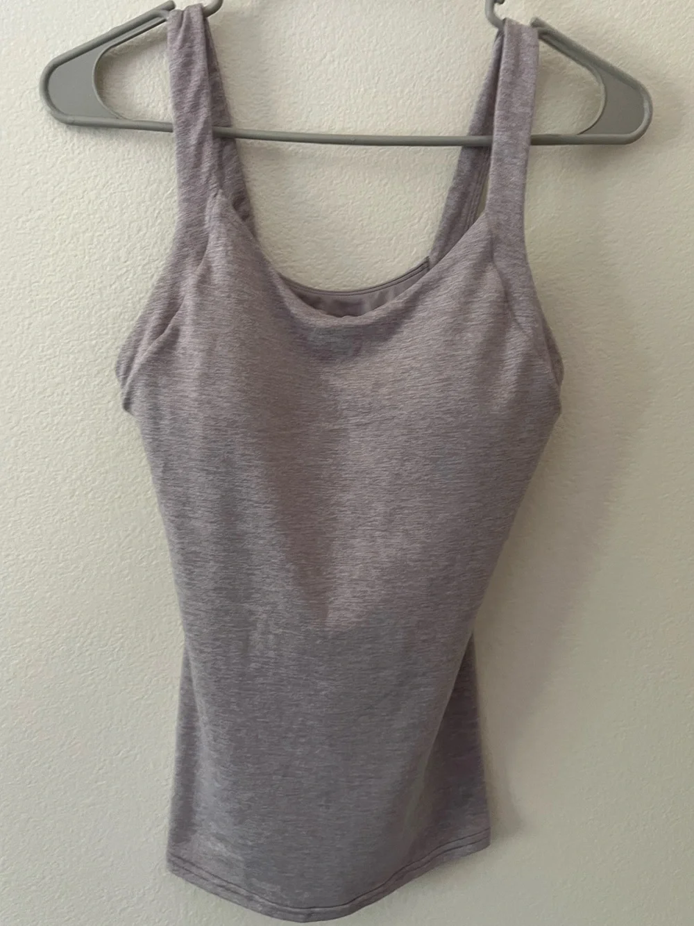 Alo Yoga Fitted Athletic Tank Dusk Heather Size Small Removable Light Pads